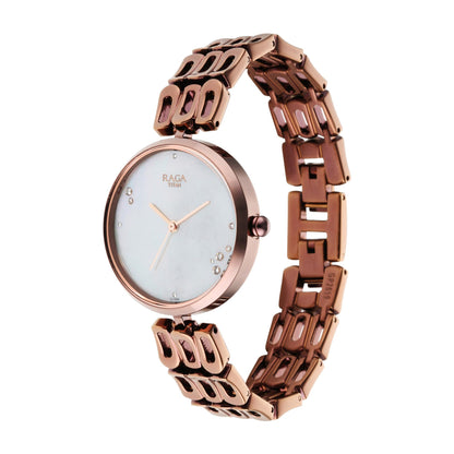 Titan Raga Chic Mother Of Pearl Dial Analogue Metal Strap Watch for Women-PEROZ Accessories