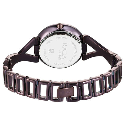 Titan Raga Chic Quartz Analogue Brown Dial Metal Strap Watch for Women-PEROZ Accessories