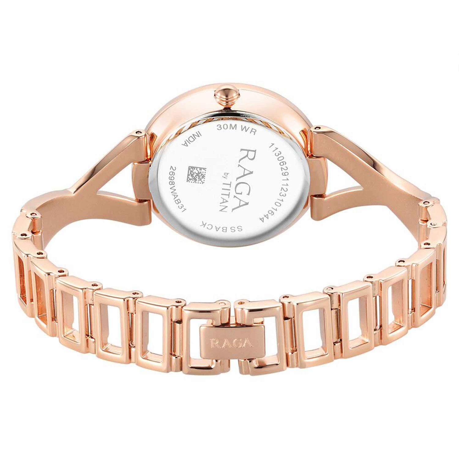Titan Raga Chic Quartz Analogue Rose Gold Dial Metal Strap Watch for Women-PEROZ Accessories
