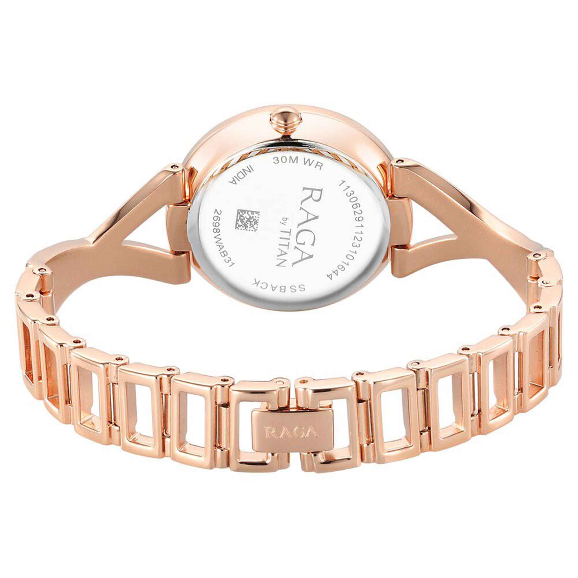 Titan Raga Chic Quartz Analogue Rose Gold Dial Metal Strap Watch for Women-PEROZ Accessories