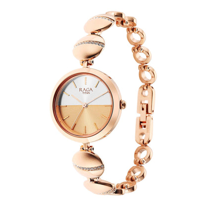 Titan Raga Delight Silver Dial Women Watch With Metal Strap-PEROZ Accessories