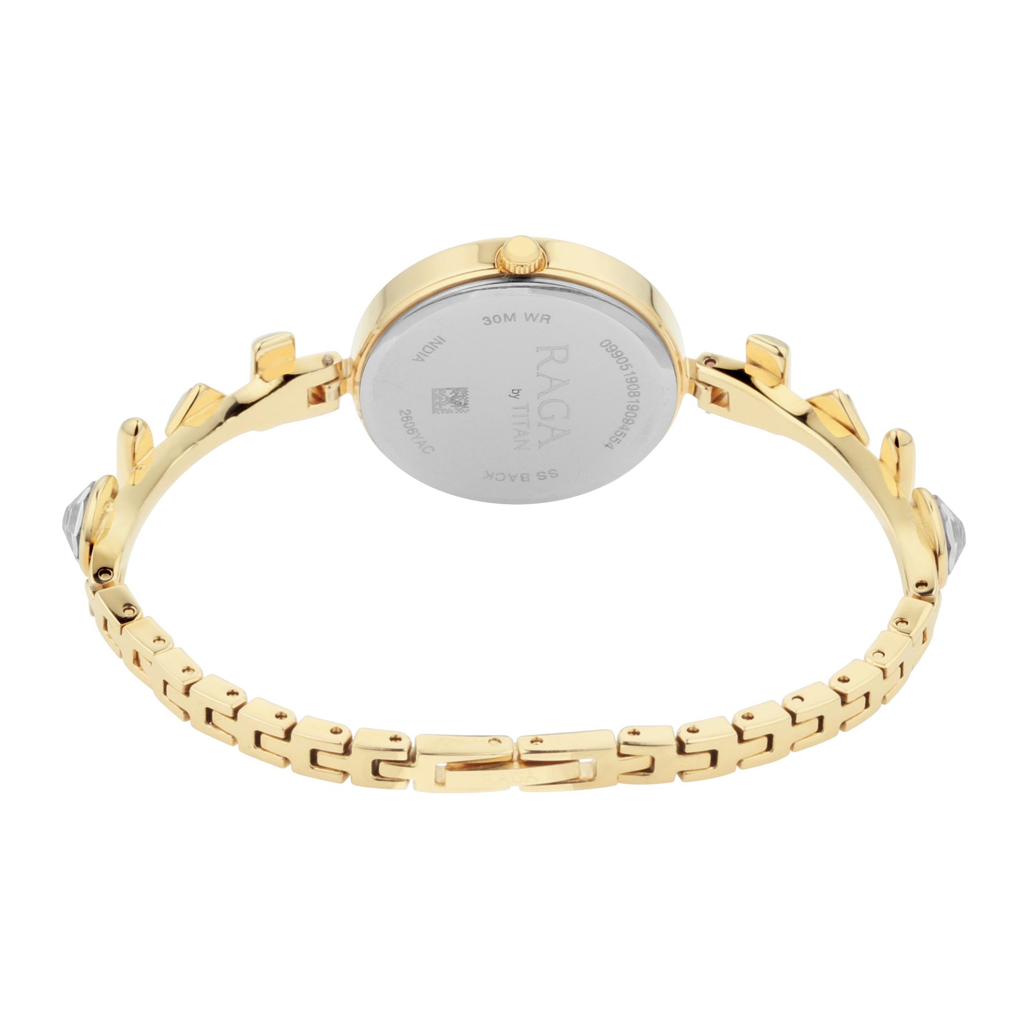 Titan Raga Facets Champagne Dial Analog Stainless Steel Strap Watch for Women-PEROZ Accessories