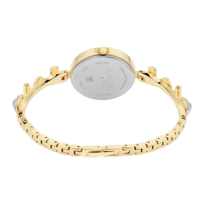 Titan Raga Facets Champagne Dial Analog Stainless Steel Strap Watch for Women-PEROZ Accessories