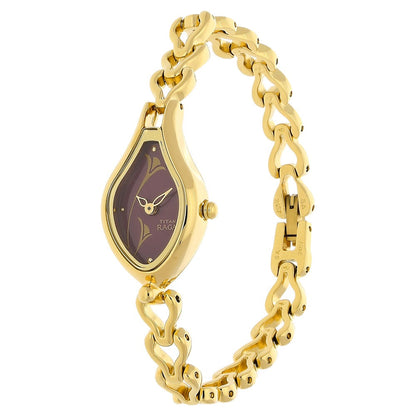 Titan Raga Flora Purple Dial Analog Metal Strap Watch for Women-PEROZ Accessories