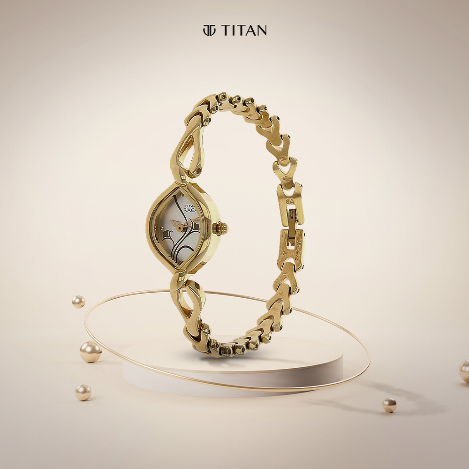 Titan Raga Flora Silver Dial Analog Metal Strap watch for Women-PEROZ Accessories