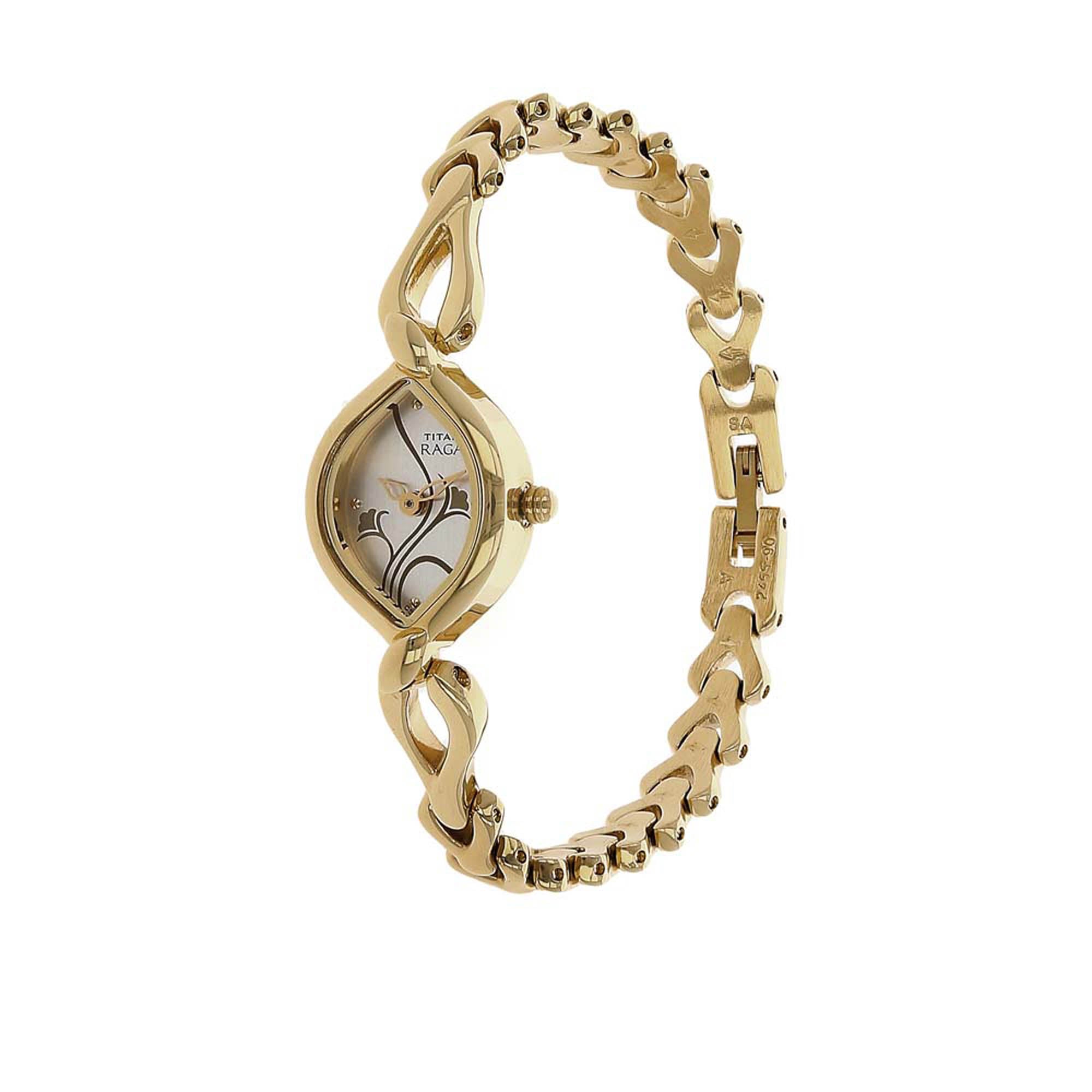 Titan Raga Flora Silver Dial Analog Metal Strap watch for Women-PEROZ Accessories