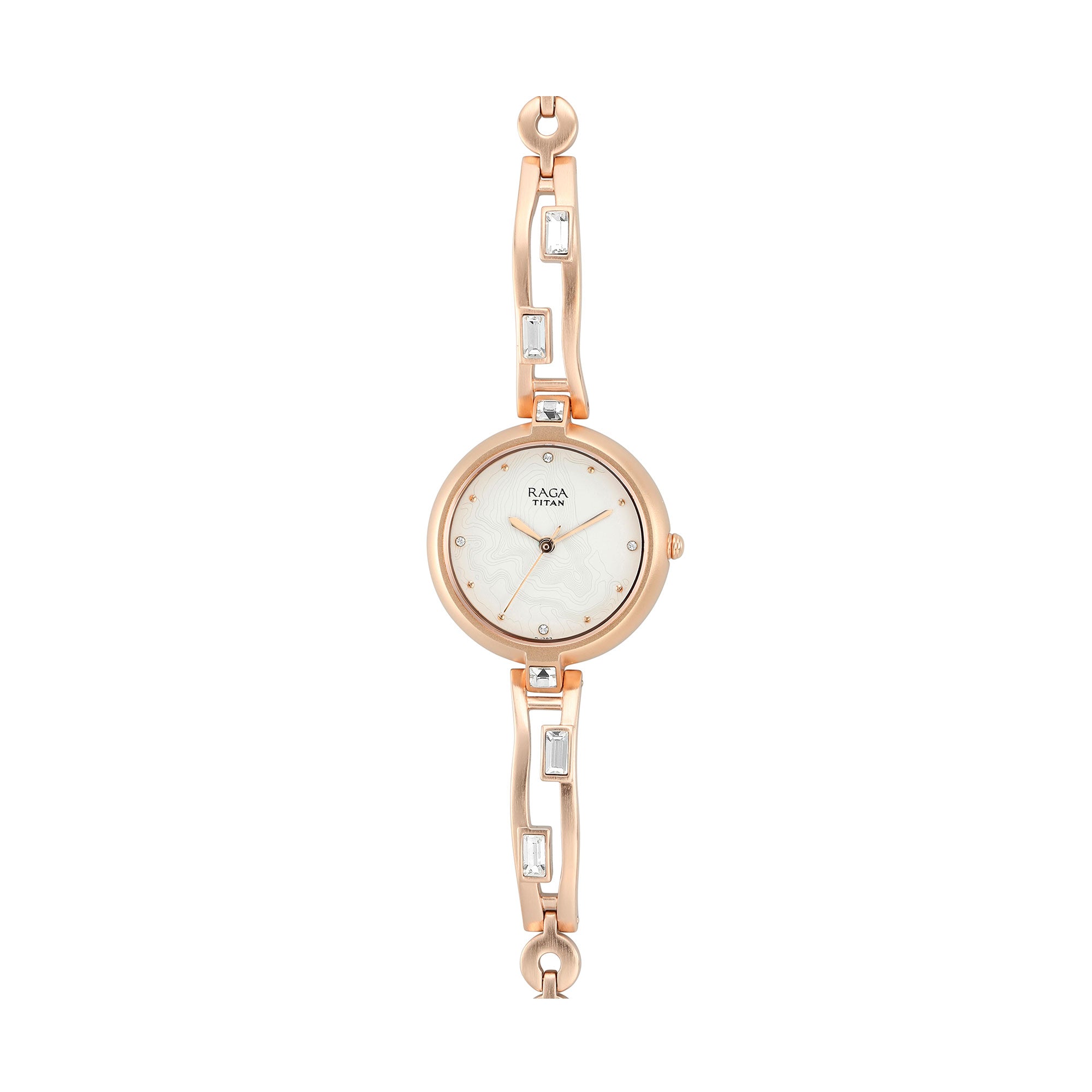 Titan Raga I Am White Dial Women Watch With Metal Strap-PEROZ Accessories