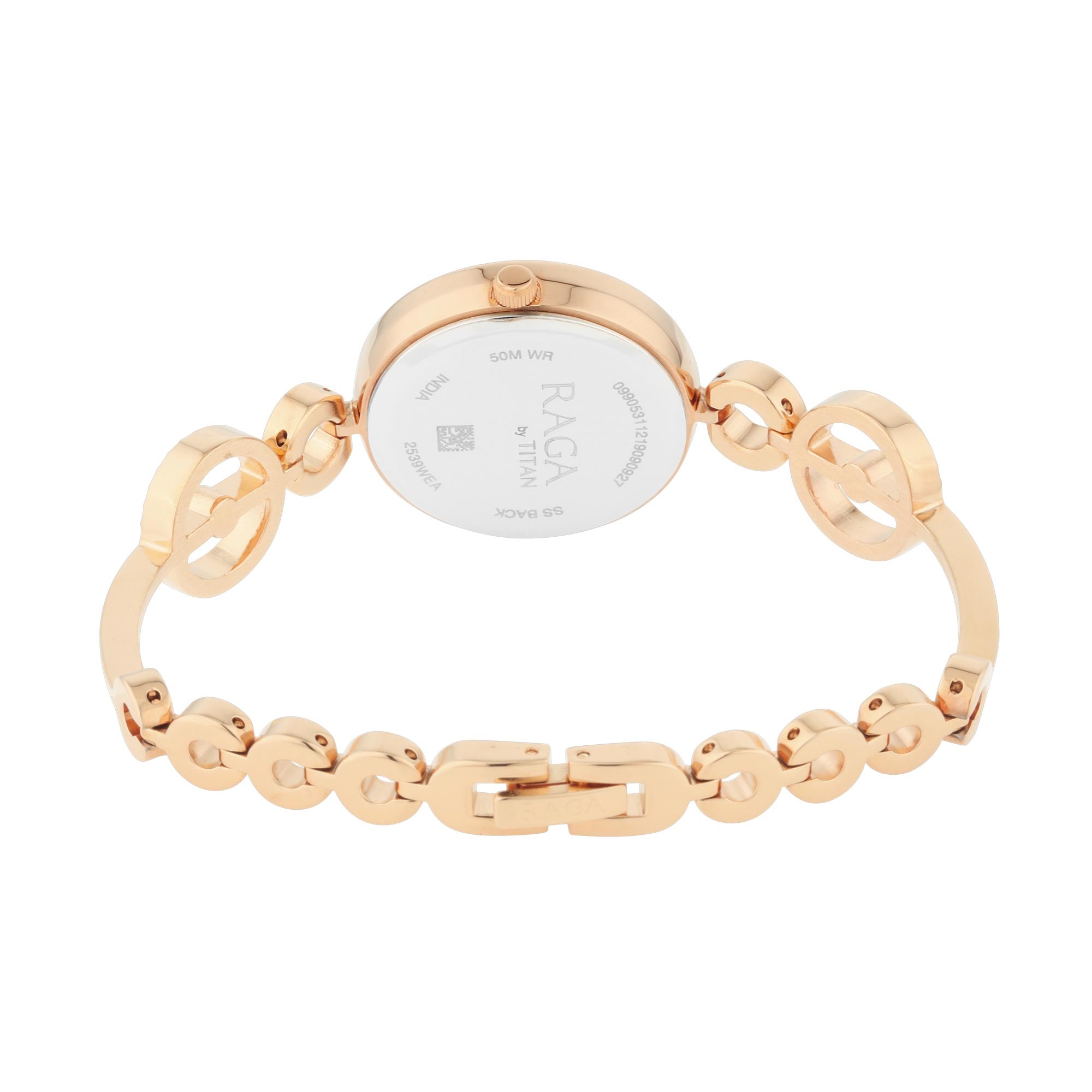 Titan Raga Mother of Pearl Dial Women Rose Gold Pearl Case Watch With Metal Strap for Women-PEROZ Accessories