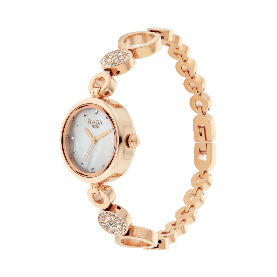 Titan Raga Mother of Pearl Dial Women Watch With Metal Strap for Women-PEROZ Accessories