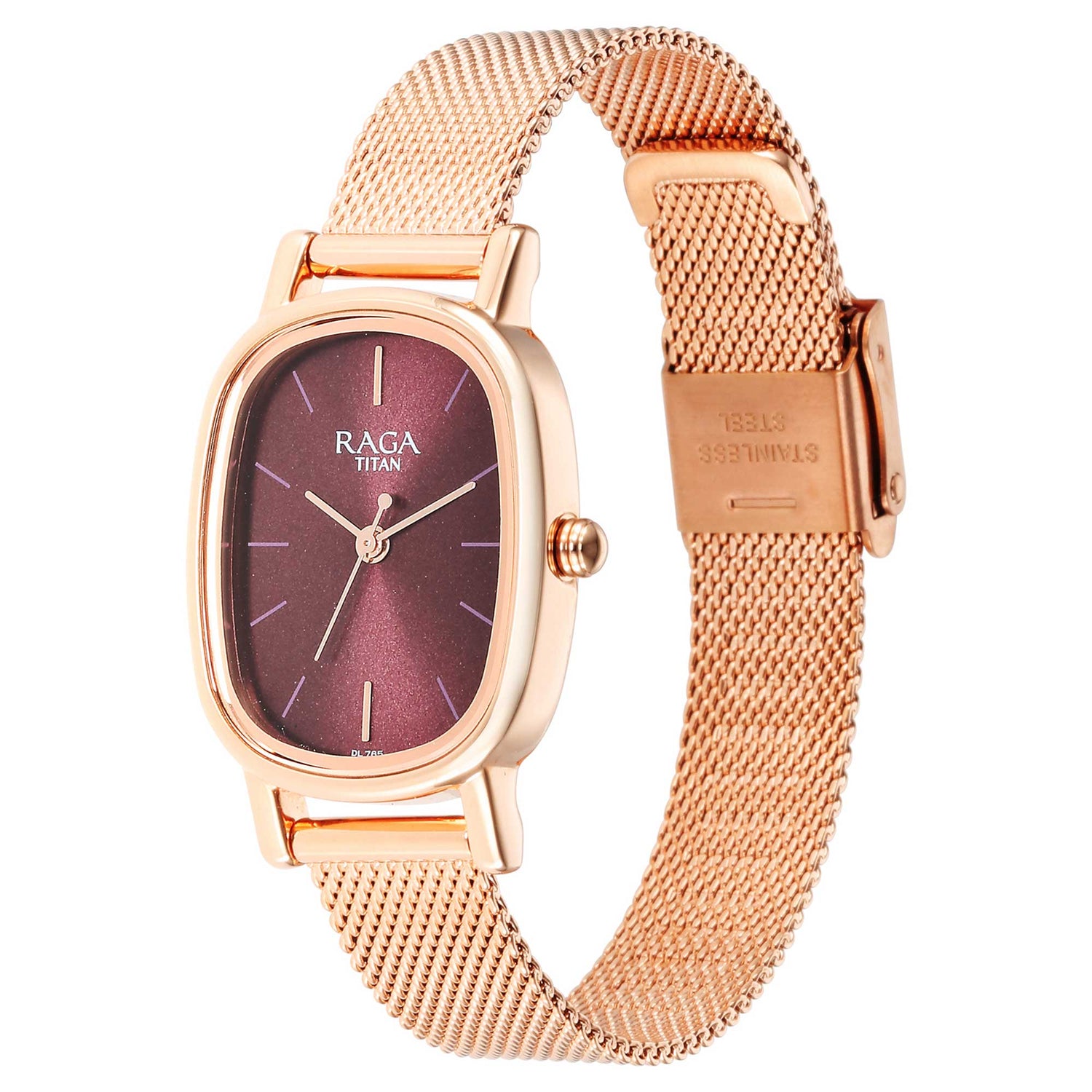 Titan Raga Viva Brown Dial Analogue Stainless Steel Strap Watch for Women-PEROZ Accessories
