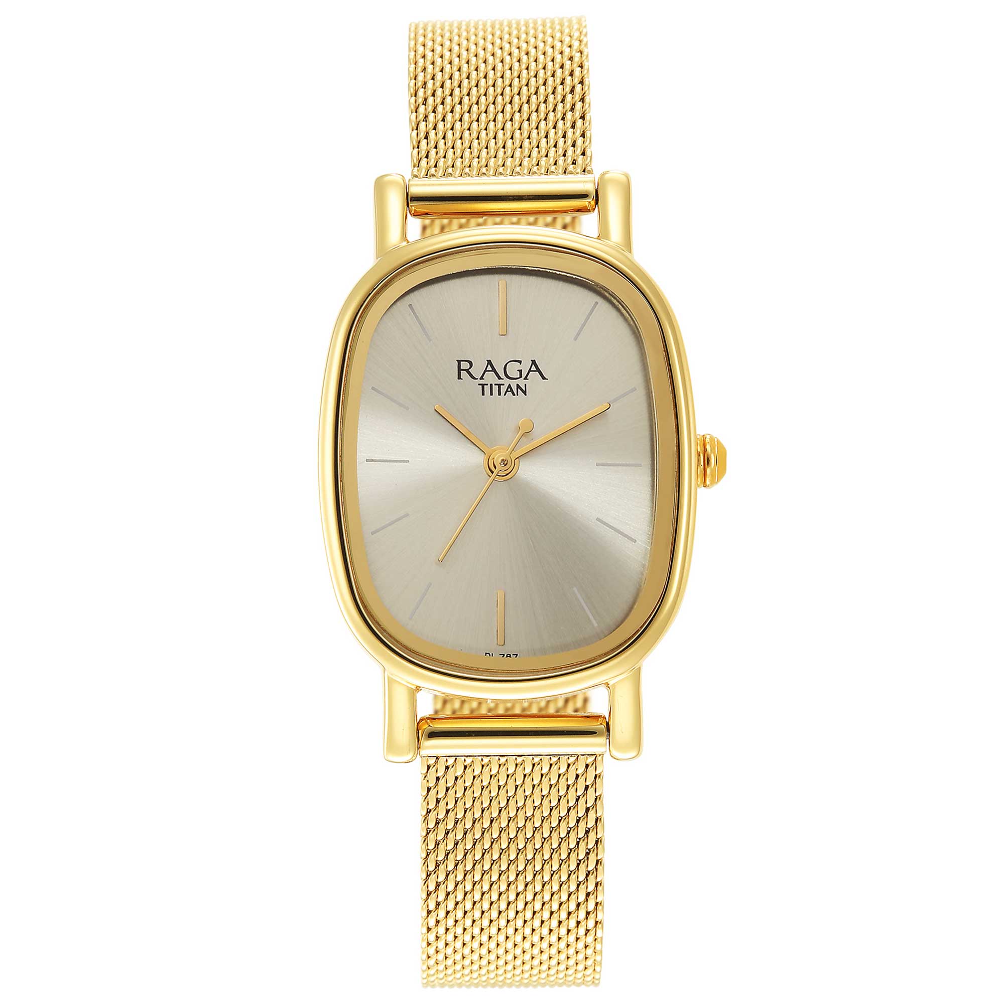 Titan Raga Viva Champagne Dial Analogue Stainless Steel Strap watch for Women-PEROZ Accessories