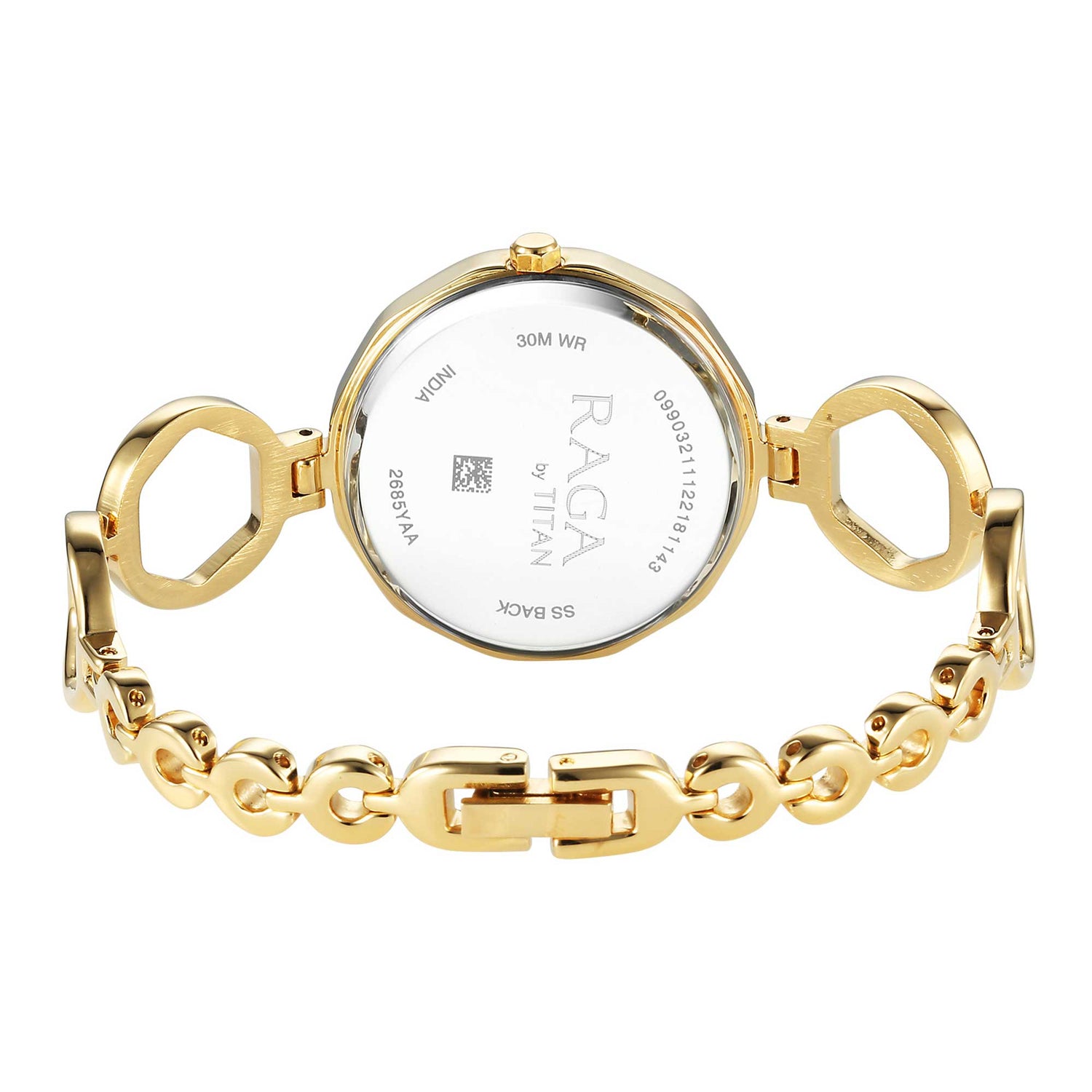 Titan Raga Viva Golden Dial Analog Quartz Metal Strap Watch for Women-PEROZ Accessories