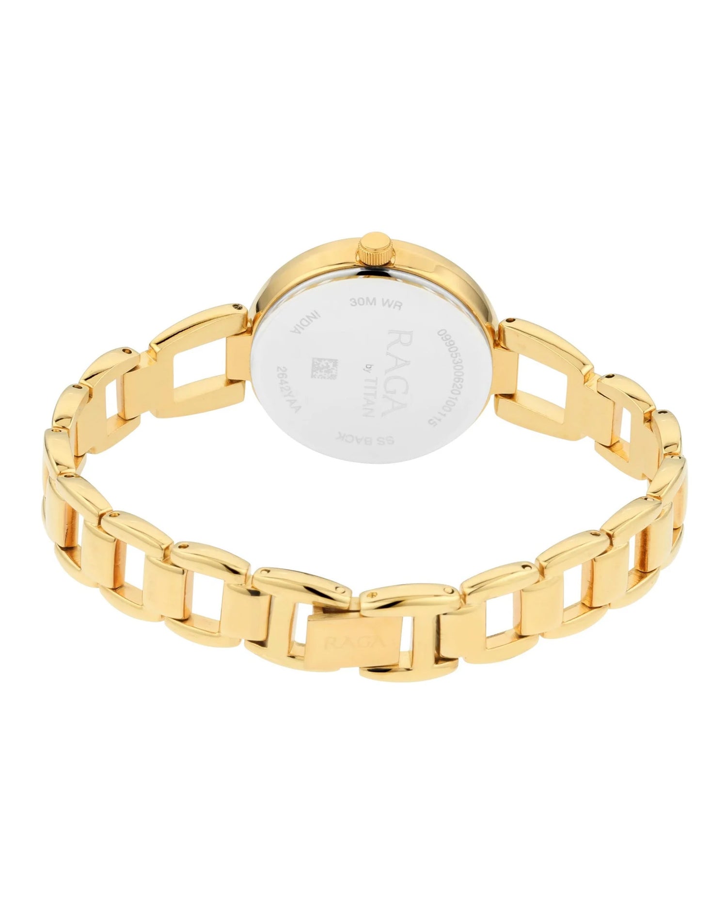 Titan Raga Viva Golden Dial Analogue with Date Metal Strap Watch for Women-PEROZ Accessories