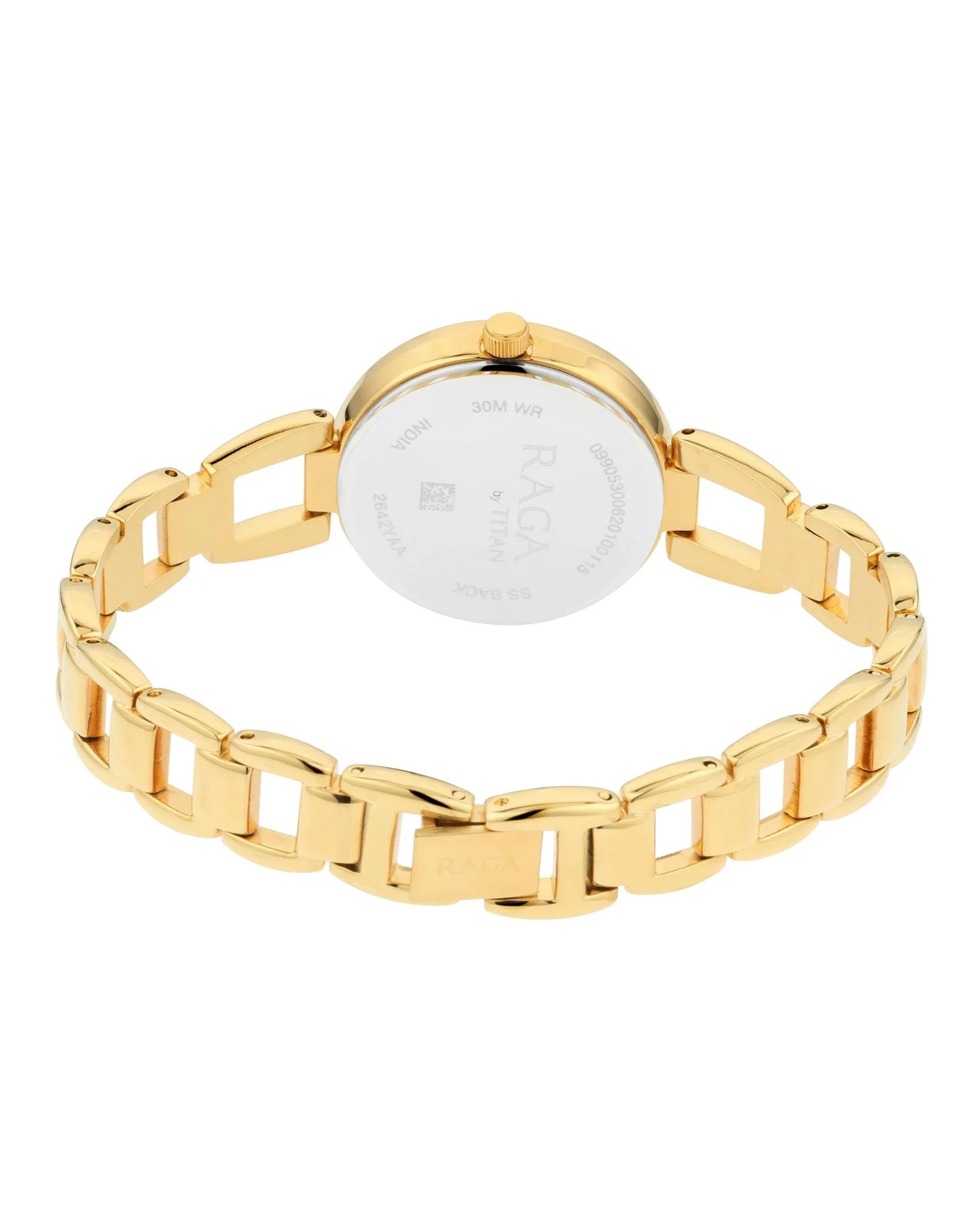 Titan Raga Viva Golden Dial Analogue with Date Metal Strap Watch for Women-PEROZ Accessories