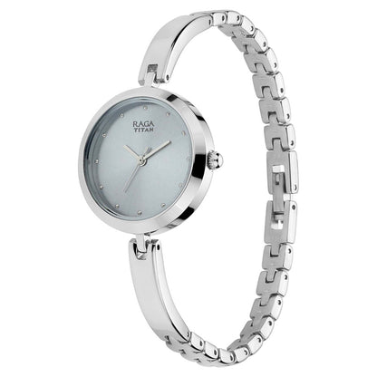 Titan Raga Viva Grey Dial Women Watch With Metal Strap-PEROZ Accessories