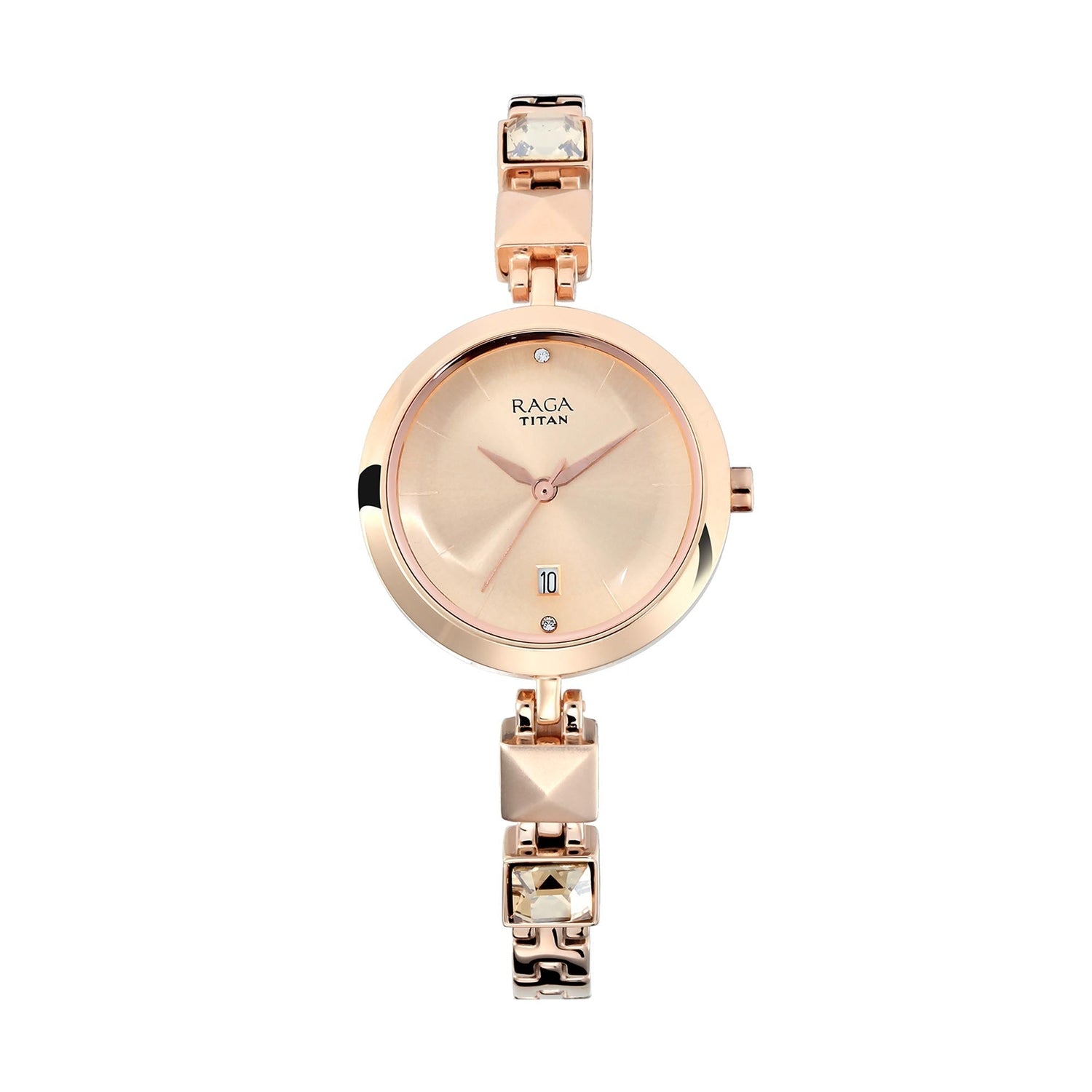Titan Raga Viva Rose Gold Dial Analogue Metal Strap watch for Women-PEROZ Accessories