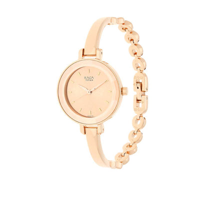 Titan Raga Viva Rose Gold Dial Women Watch With Metal Strap-PEROZ Accessories