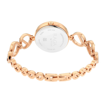 Titan Raga Viva Rose Gold Dial Women Watch With Metal Strap-PEROZ Accessories