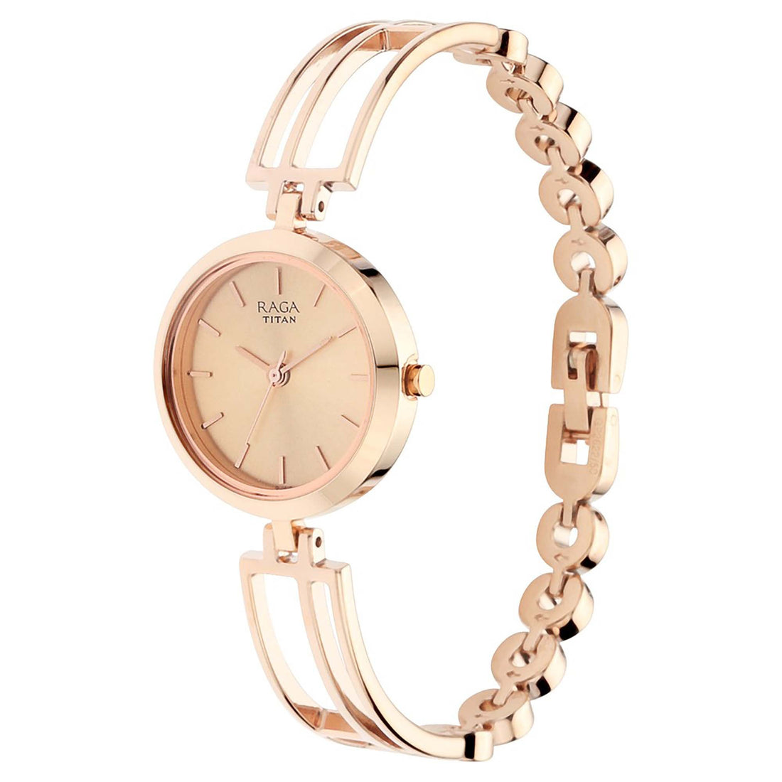 Titan Raga Viva Rose Gold Metal Analogue Strap Watch for Women-PEROZ Accessories
