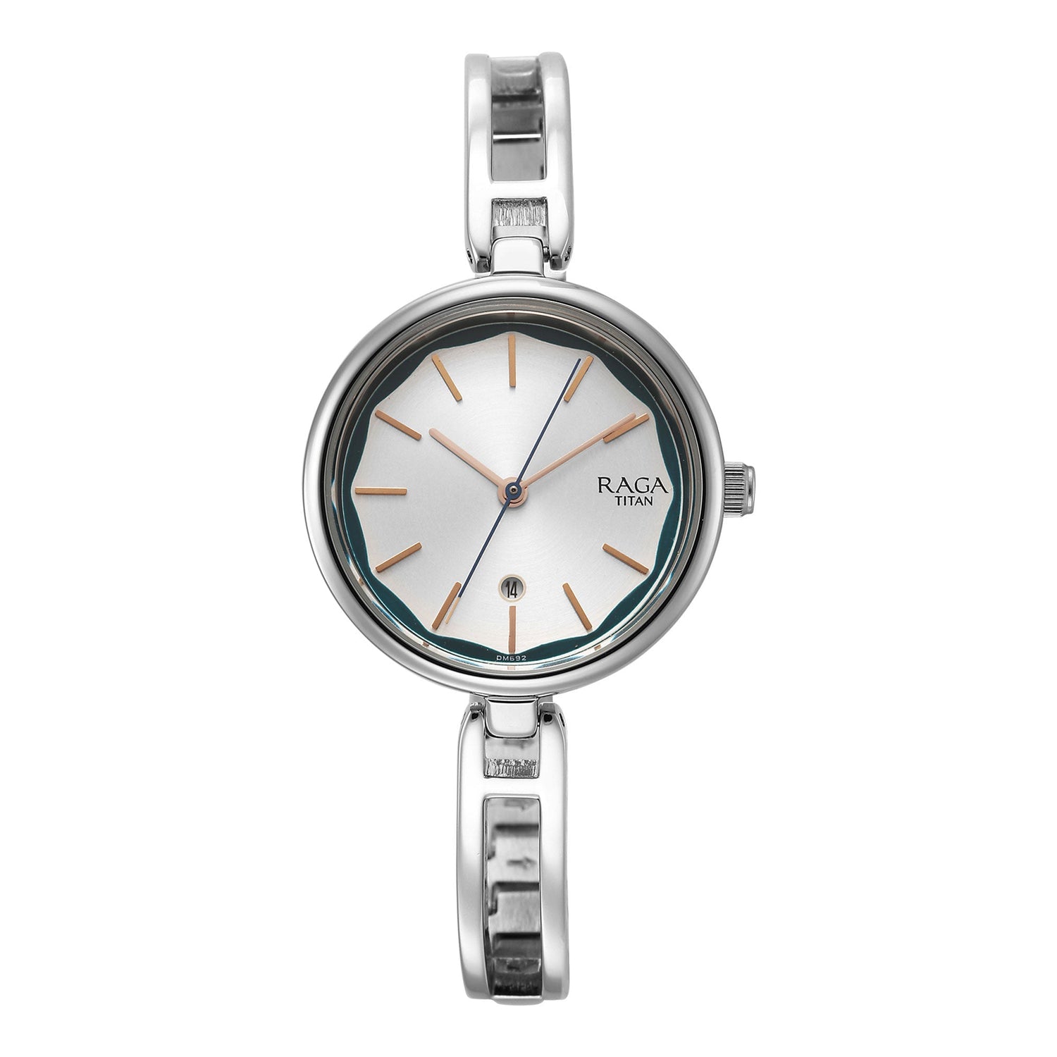 Titan Raga Viva Silver Dial Metal Strap Watch for Women-PEROZ Accessories
