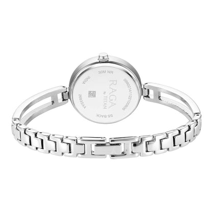 Titan Raga Viva Silver Dial Metal Strap Watch for Women-PEROZ Accessories