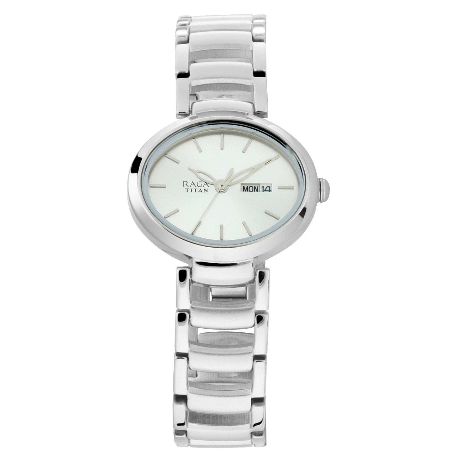 Titan Raga Viva Silver Metal Analogue Strap Watch for Women-PEROZ Accessories