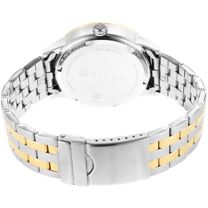 Titan Regalia Opulent Black Dial Analogue Stainless Steel Strap Watch for Men-PEROZ Accessories