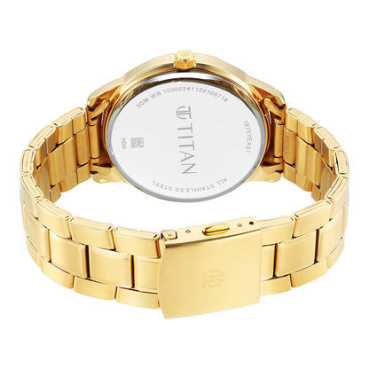 Titan Regalia Opulent Blue Dial Analogue with Day and Date Metal Strap watch for Men-PEROZ Accessories