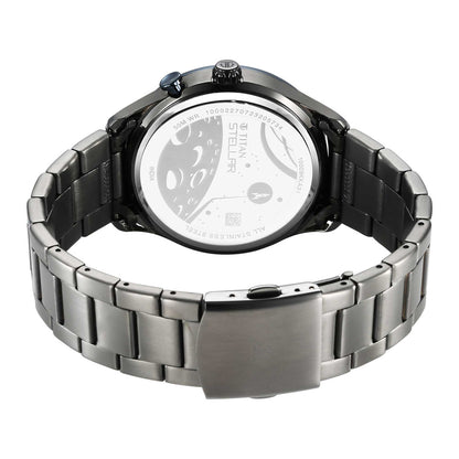 Titan Stellar Quartz Multifunction Blue Dial Stainless Steel Strap Watch for Men-PEROZ Accessories