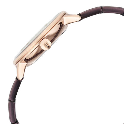 Titan TGIF Quartz Analogue Brown Dial Purple Stainless Steel Strap Watch for Women-PEROZ Accessories