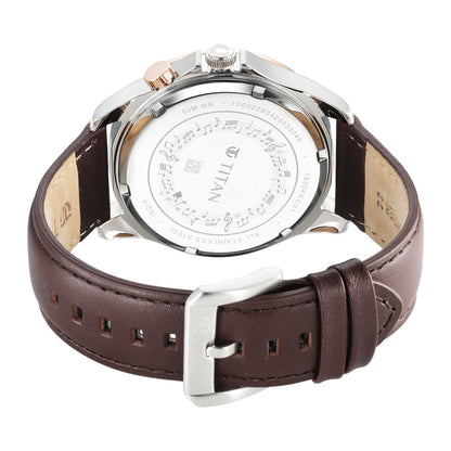 Titan Techno Beats Black Dial Analogue with Day and Date Steel Strap Watch for Men-PEROZ Accessories