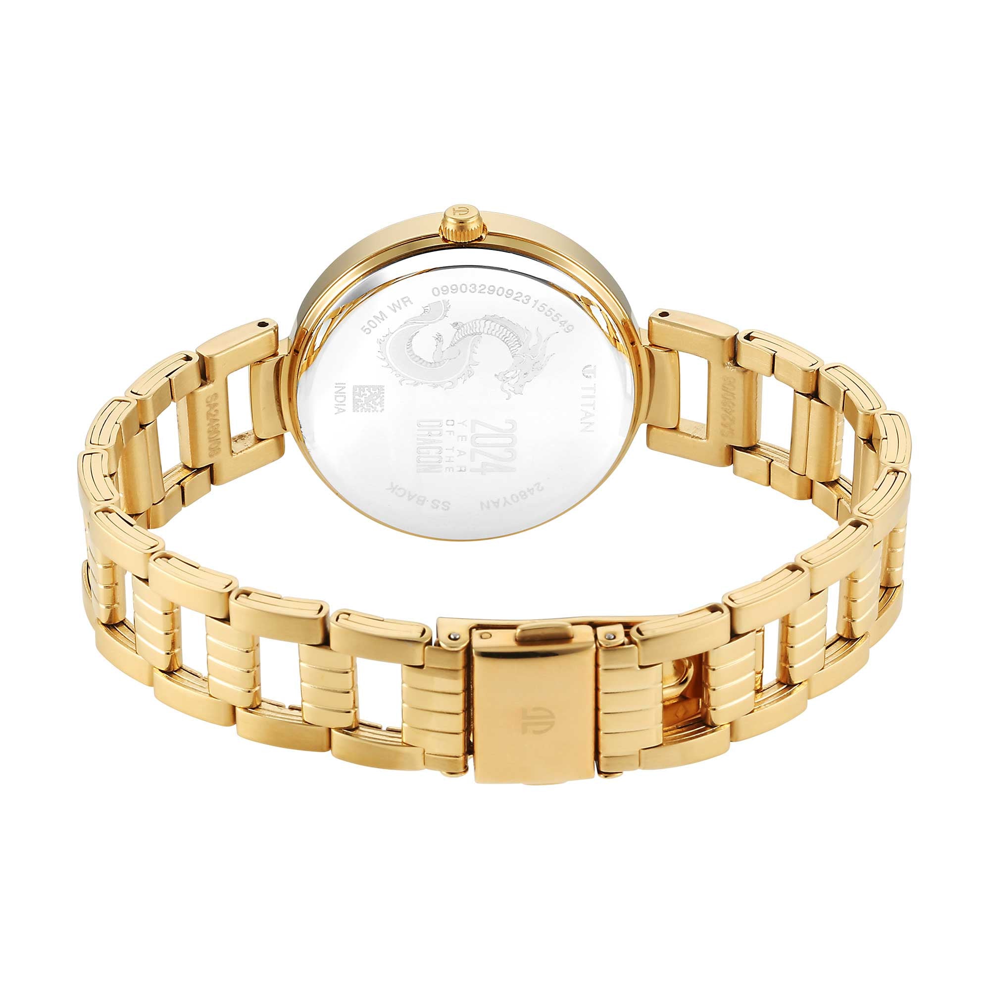 Titan Tet Red Dial Analogue Stainless steel Strap Watch for Men-PEROZ Accessories