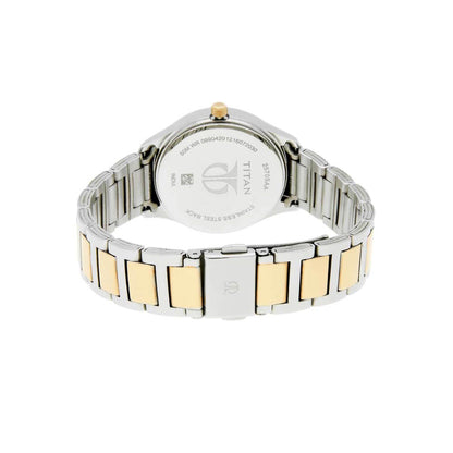 Titan Workwear Pink Dial Analog with Day and Date Stainless Steel Strap Watch for Women-PEROZ Accessories