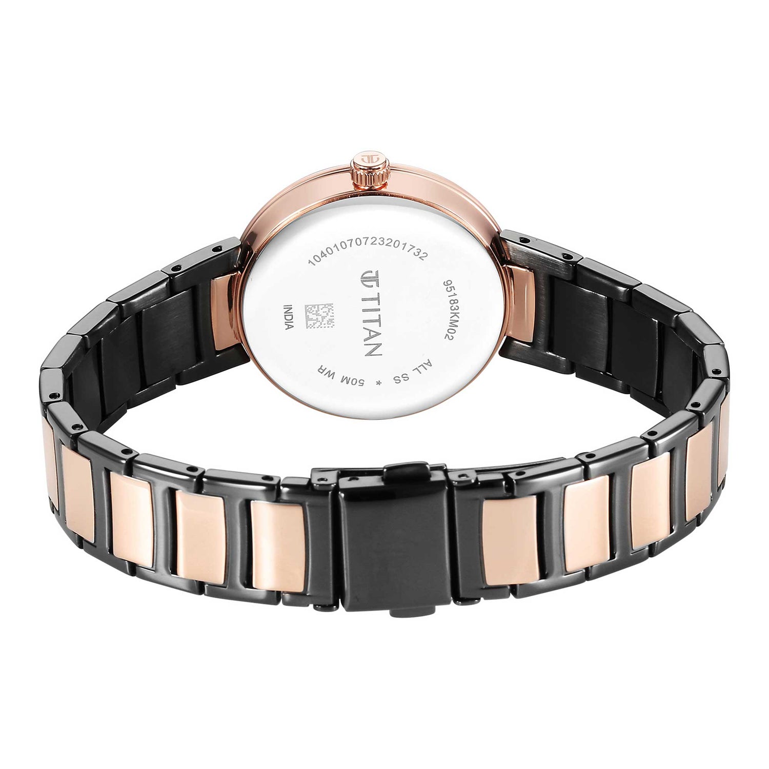 Titan Workwear Quartz Analog Anthracite Dial Stainless Steel Strap Watch for Women-PEROZ Accessories