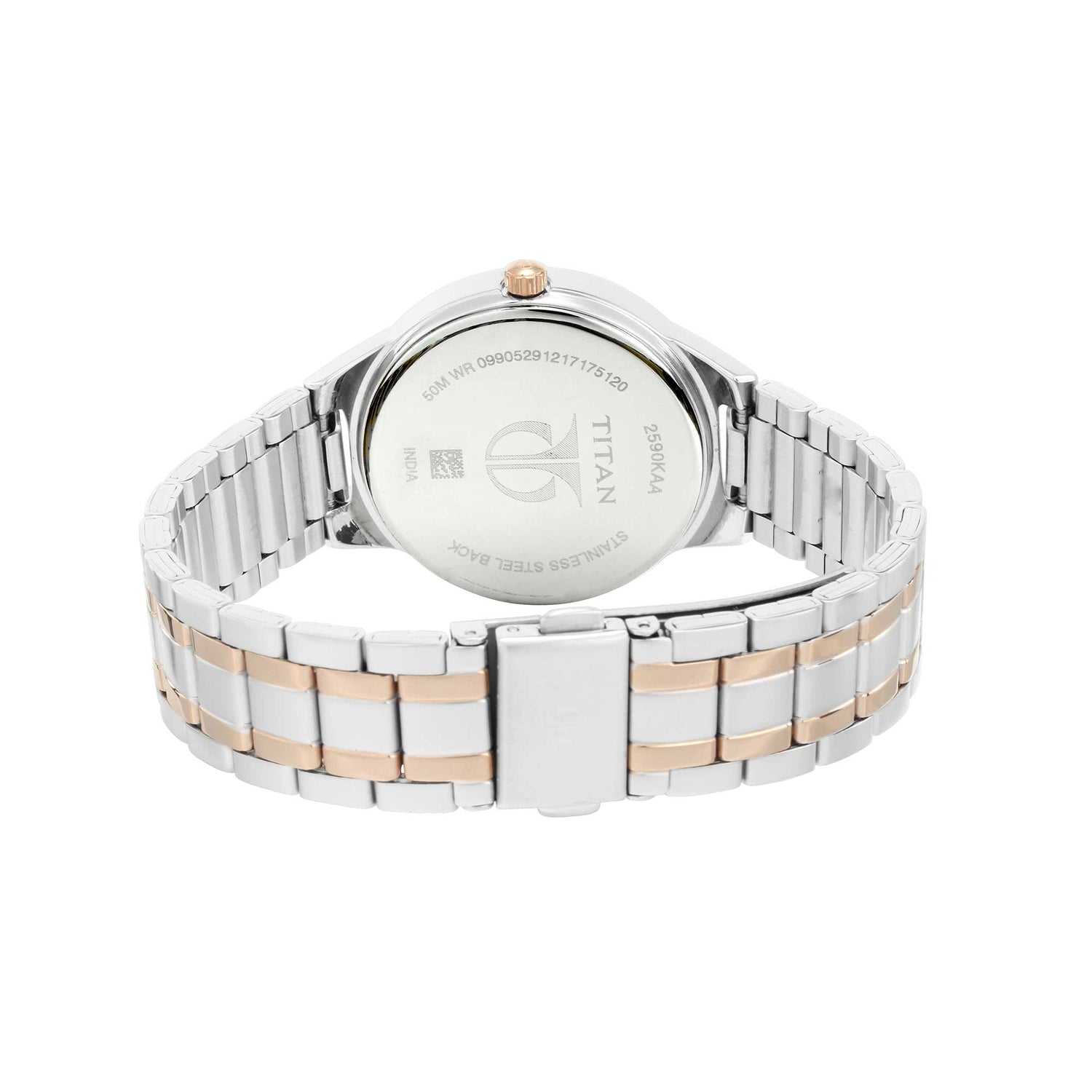 Titan Workwear White Moonphase Stainless Steel Strap watch for Women-PEROZ Accessories