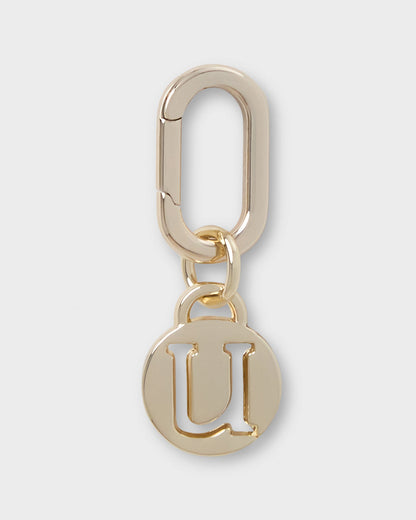 Letter U Charm With Oval Hinge Ring Clip-Accessories-PEROZ Accessories