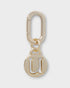 Letter U Charm With Oval Hinge Ring Clip-Accessories-PEROZ Accessories
