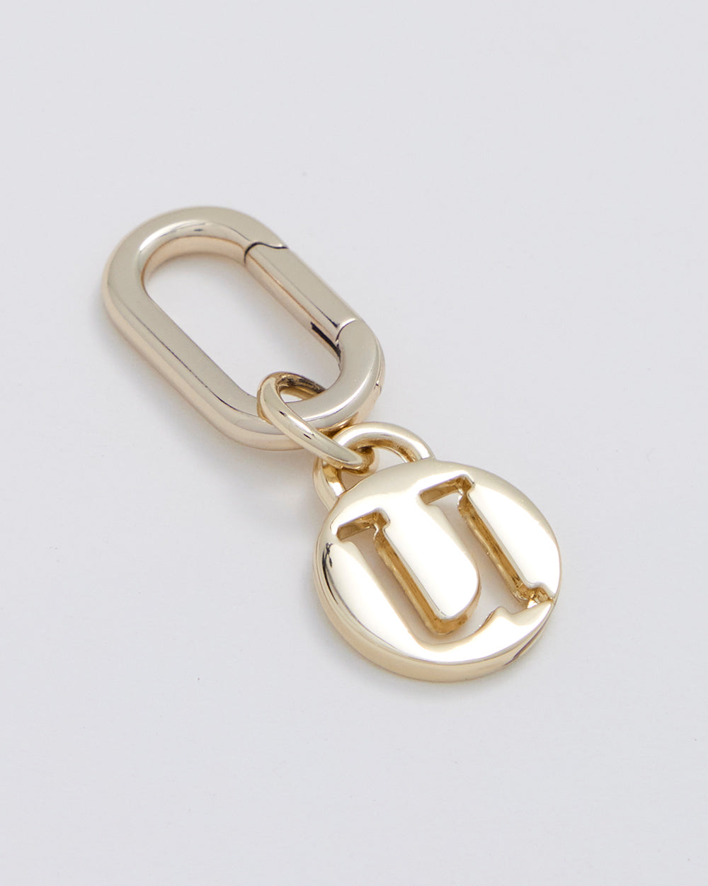 Letter U Charm With Oval Hinge Ring Clip-Accessories-PEROZ Accessories