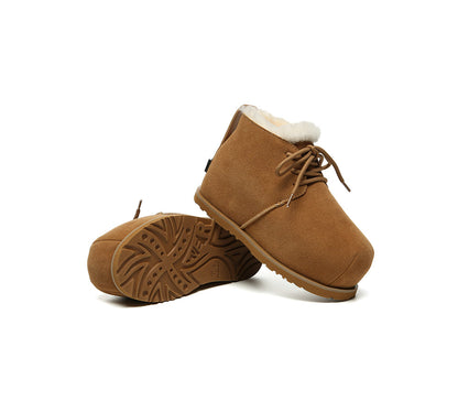 UGG EVERAU® UGG Boots Women Sheepskin Wool Ankle Lace-Up Euro Loaf Paxton-PEROZ Accessories