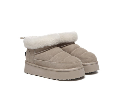 UGG EVERAU® UGG Boots Women Sheepskin Wool Drawstring Platform Payton-PEROZ Accessories