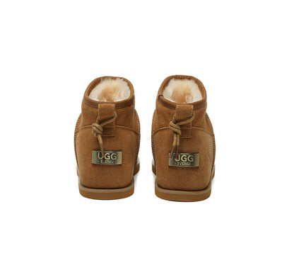 UGG EVERAU® UGG Boots Women Sheepskin Wool Mini Ankle Euro Loaf Palmer-PEROZ Accessories