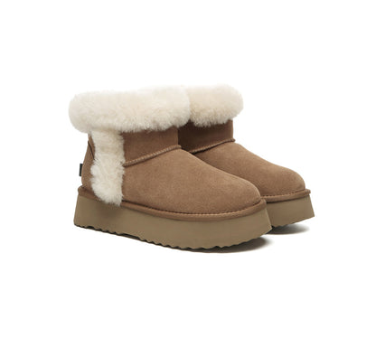 UGG EVERAU® UGG Boots Women Sheepskin Wool Shearling Lined Mini Platform Kazzi-PEROZ Accessories