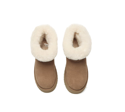 UGG EVERAU® UGG Boots Women Sheepskin Wool Shearling Lined Mini Platform Kazzi-PEROZ Accessories