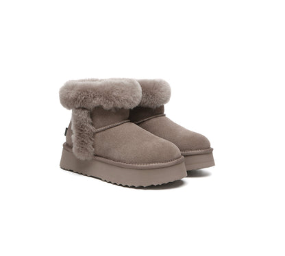 UGG EVERAU® UGG Boots Women Sheepskin Wool Shearling Lined Mini Platform Kazzi-PEROZ Accessories