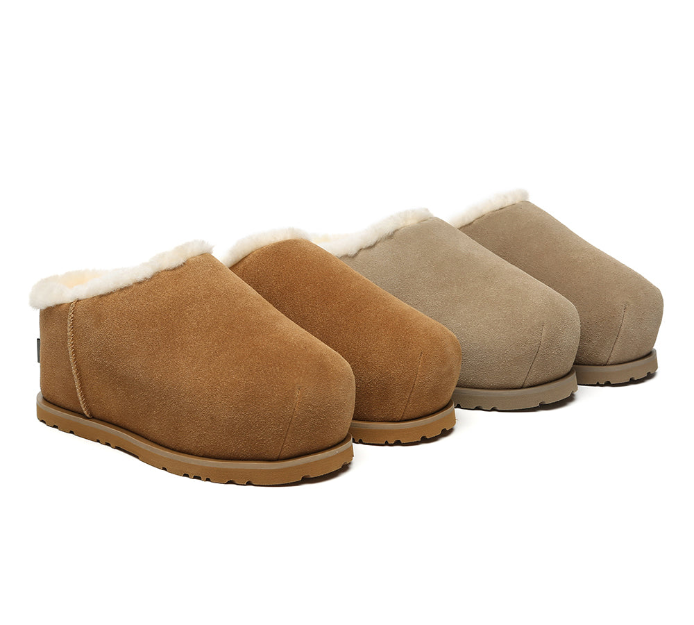 UGG EVERAU® UGG Slippers Sheepskin Wool Chunky Ankle Euro Loaf Pablo-PEROZ Accessories