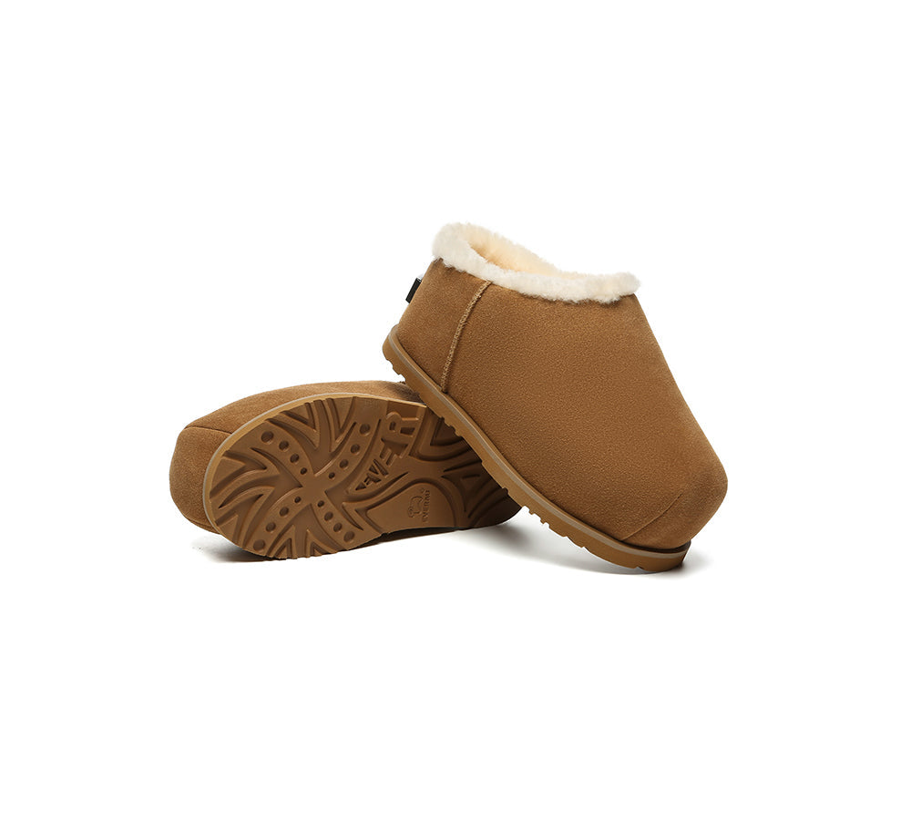 UGG EVERAU® UGG Slippers Sheepskin Wool Chunky Ankle Euro Loaf Pablo-PEROZ Accessories