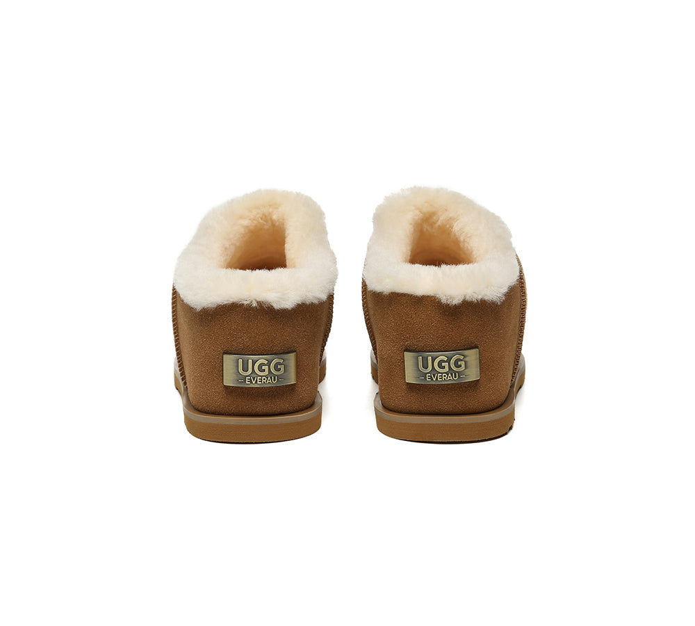 UGG EVERAU® UGG Slippers Sheepskin Wool Chunky Ankle Euro Loaf Pablo-PEROZ Accessories
