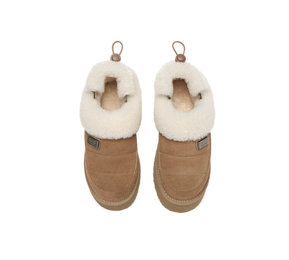 UGG EVERAU® UGG Slippers Women Removable Wool Strap Drawstring Slingback Platform Paige-PEROZ Accessories
