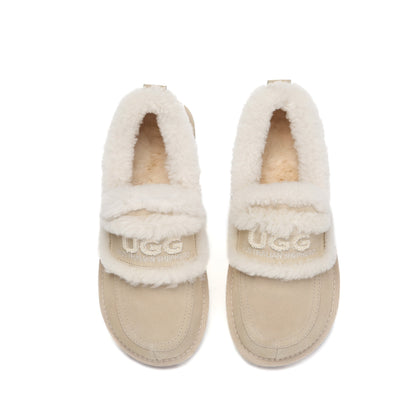 AUSTRALIAN SHEPHERD® UGG Slippers Women Sheepskin Wool Ankle Rilee Loafers-UGG Slippers-PEROZ Accessories