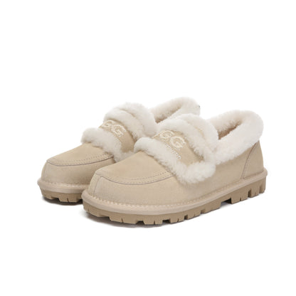 AUSTRALIAN SHEPHERD® UGG Slippers Women Sheepskin Wool Ankle Rilee Loafers-UGG Slippers-PEROZ Accessories